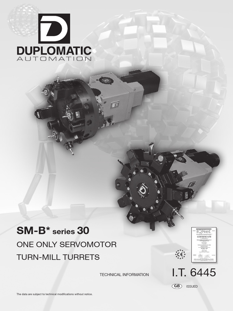 SM-B Series 30 Turret Specifications | PDF | Valve | Pump