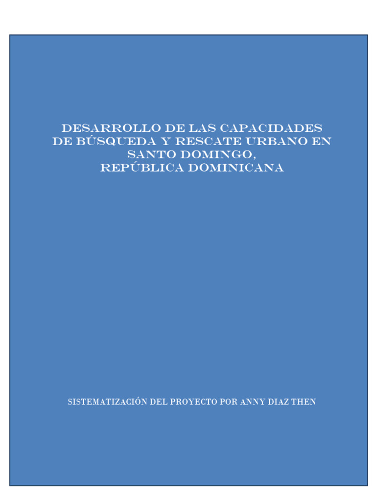 USAR RD SISTEMATIZACION | PDF | República Dominicana | Defensa Civil