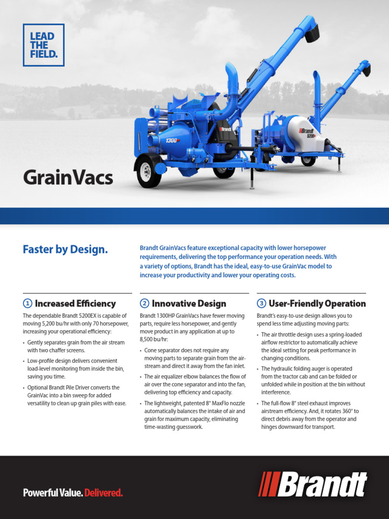 Brandt GrainVac Brochure | PDF | Vehicle Technology | Manufactured Goods