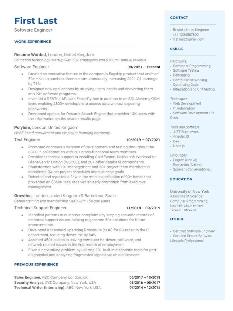 Software-Engineer2 - Template 18 | PDF | Software | Angular Js