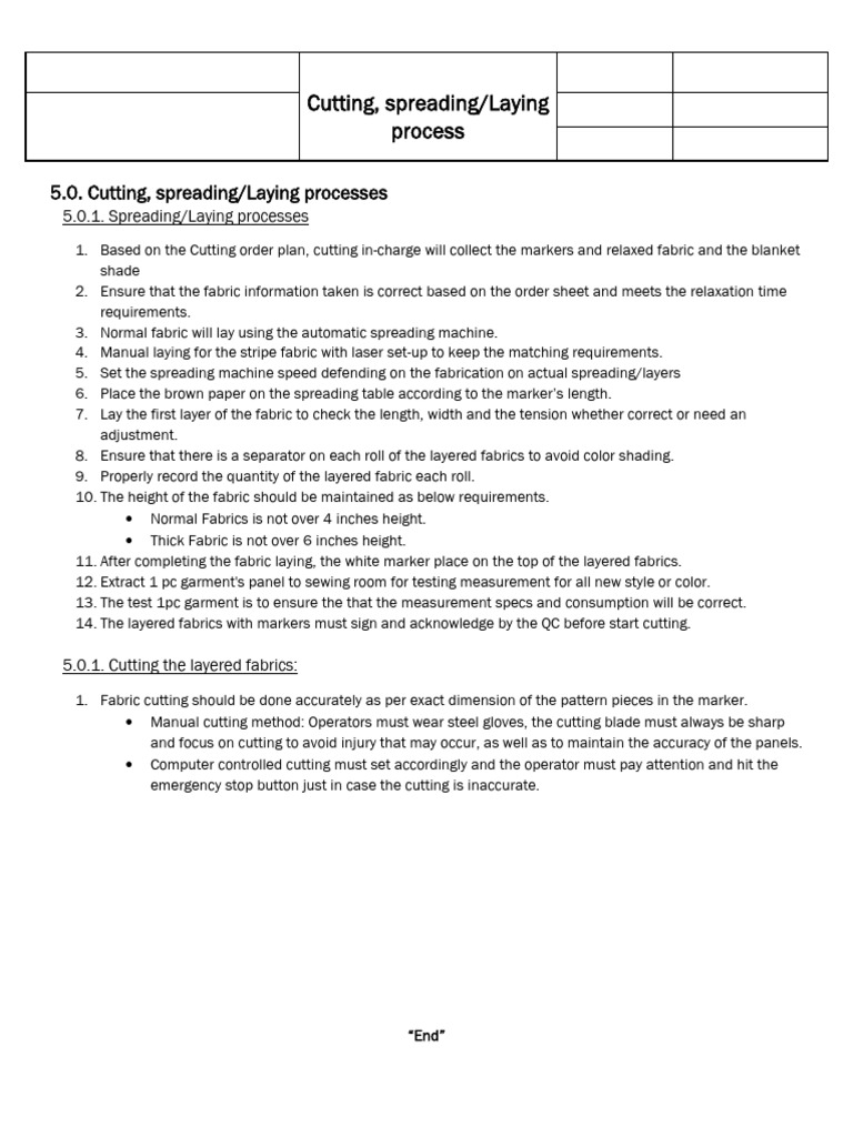 Cutting Spreading | PDF