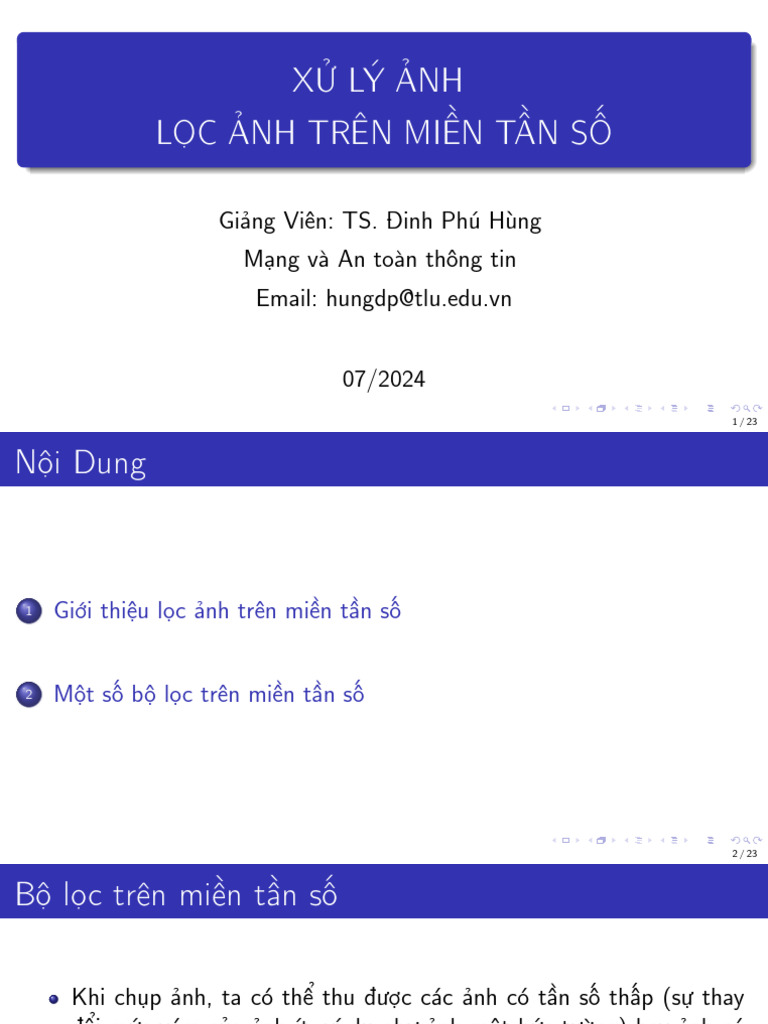 Bai 5 02 Mot So Bo Loc Tren Mien Tan So | PDF