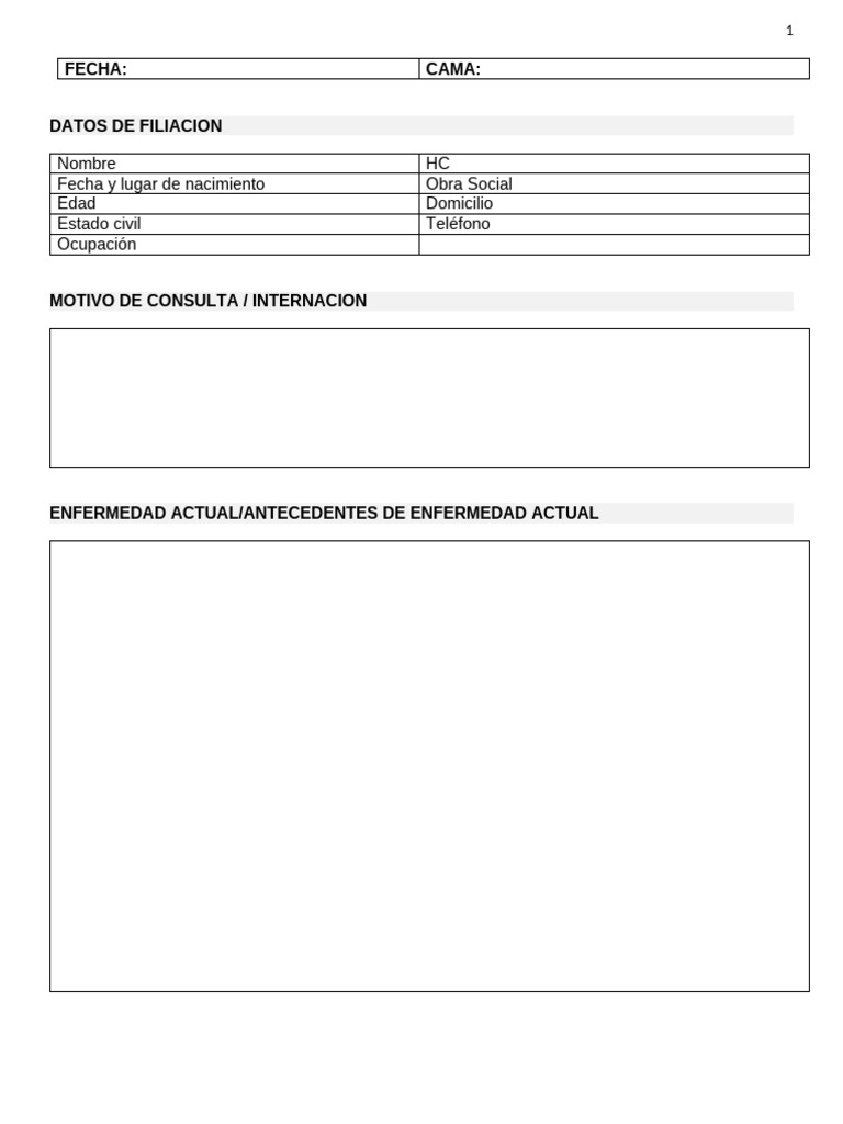 Historia Clínica y Evaluación Médica | PDF