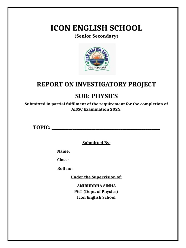 Investigatory Project on Refraction | PDF | Refractive Index | Refraction