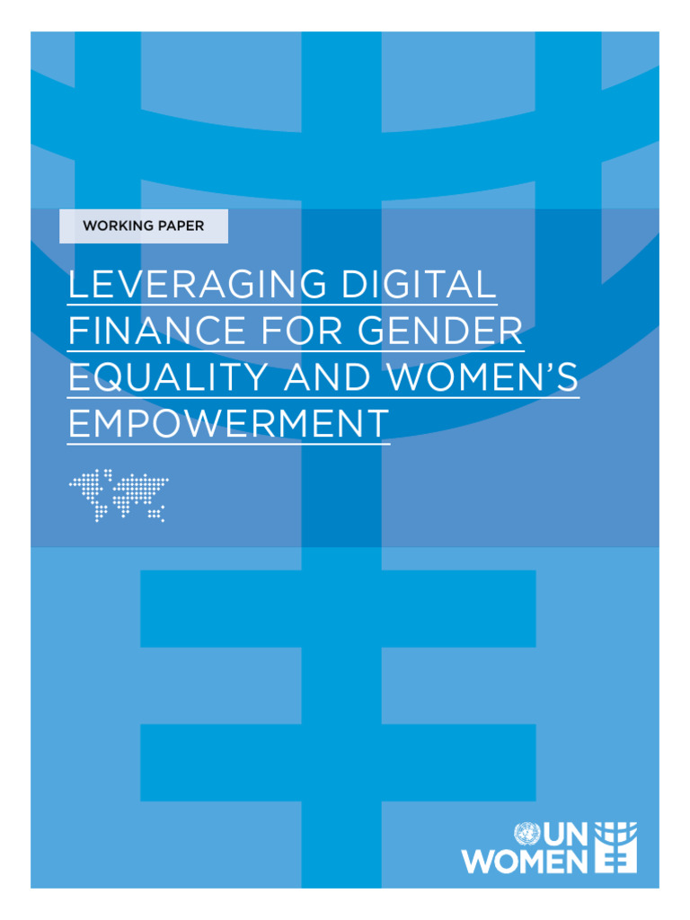 Leveraging digital finance for gender equality and womens empowerment