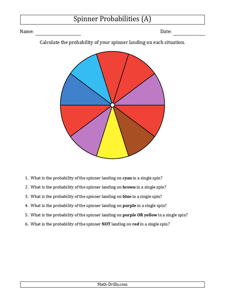 probability_spinner_color_10_001.1580307763 | PDF | Color | Visual ...