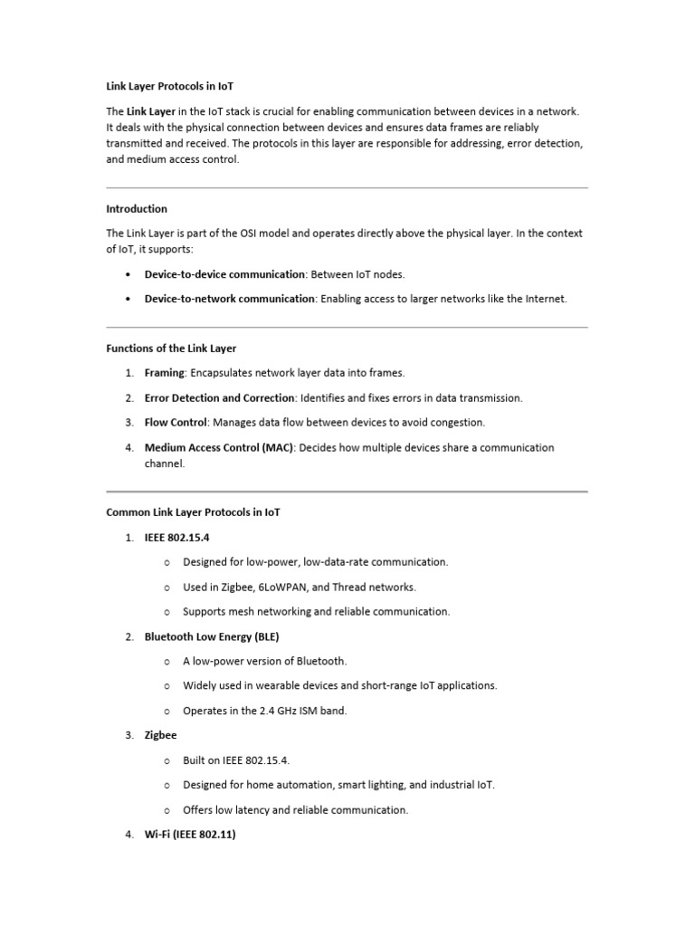 communication protocols in IOT | PDF | Internet Of Things | Computer ...