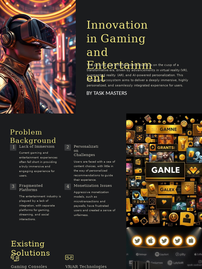 Gaming ppt | PDF | Augmented Reality | Virtual Reality