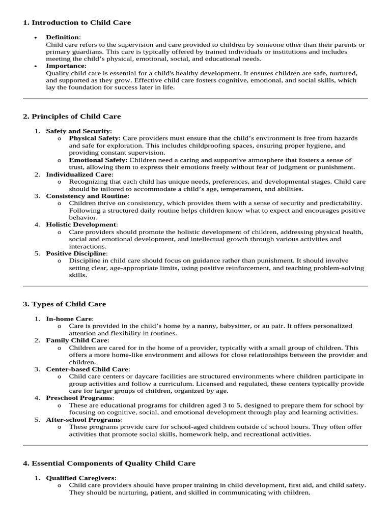 CHILD CARE and Child Abuse | PDF | Child Abuse | Child Care