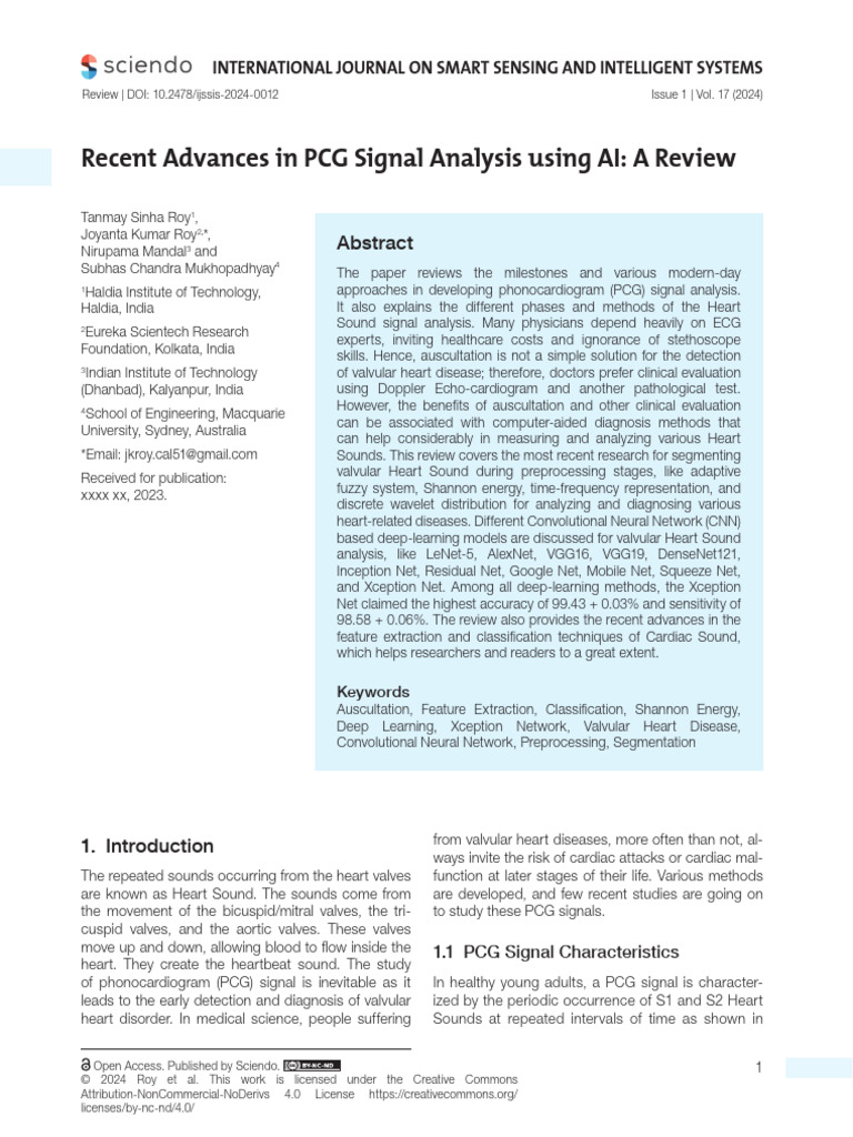 AI in Heart Sound Analysis | PDF | Heart Valve | Heart