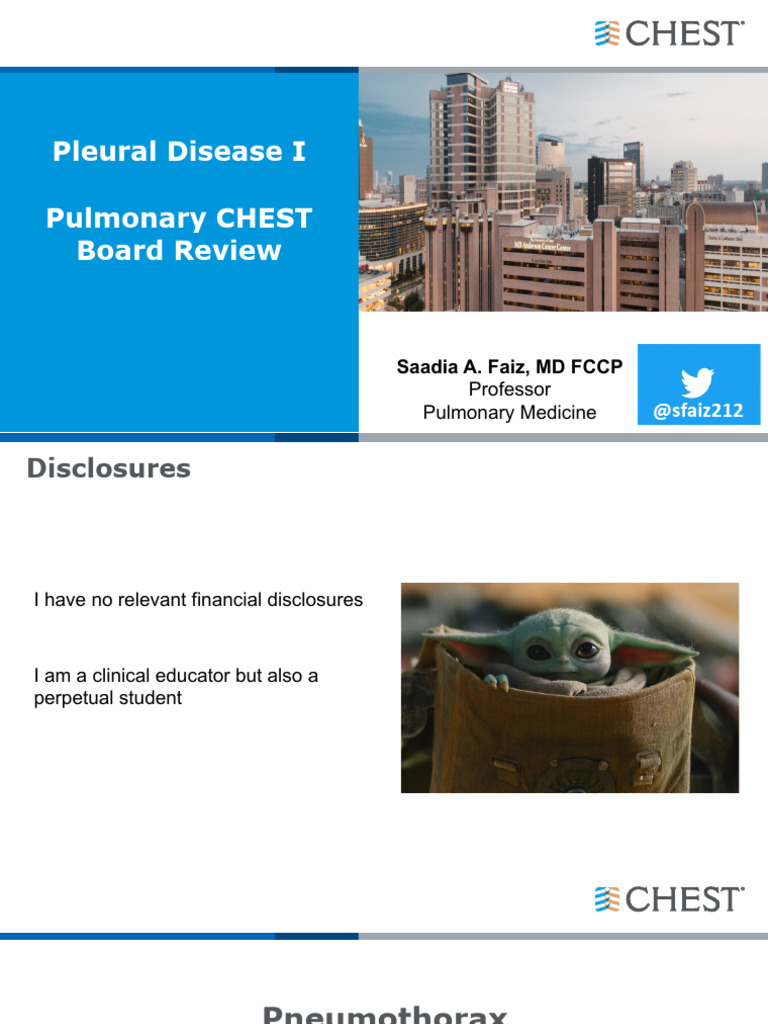 3 - Pleural Disease I Part 3 - Pneumothorax | PDF | Human Diseases And ...