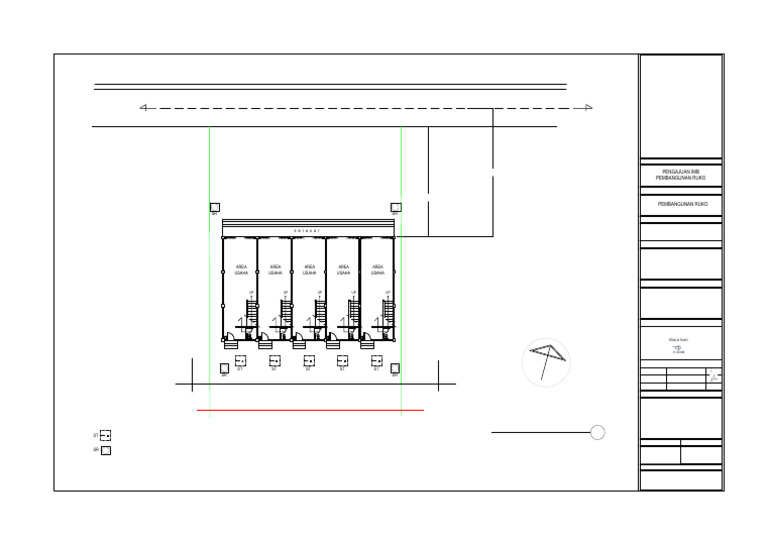 Rencana Site Plan Ruko di Banjarbaru | PDF