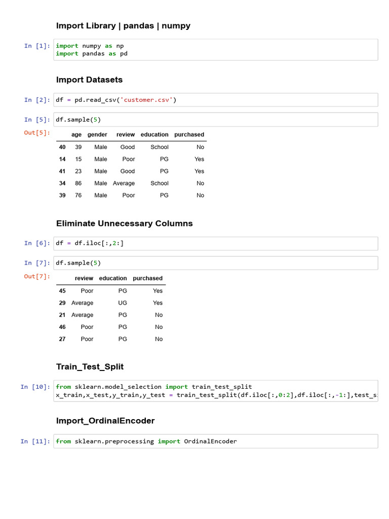 Code Day 9 ML (Ordinal) - Jupyter Notebook | PDF | Computing | Software ...