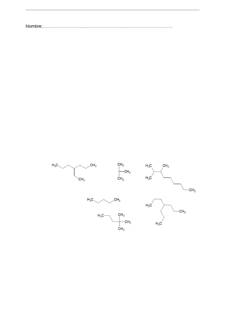 Nomenclatura y Formulación de Hidrocarburos | PDF