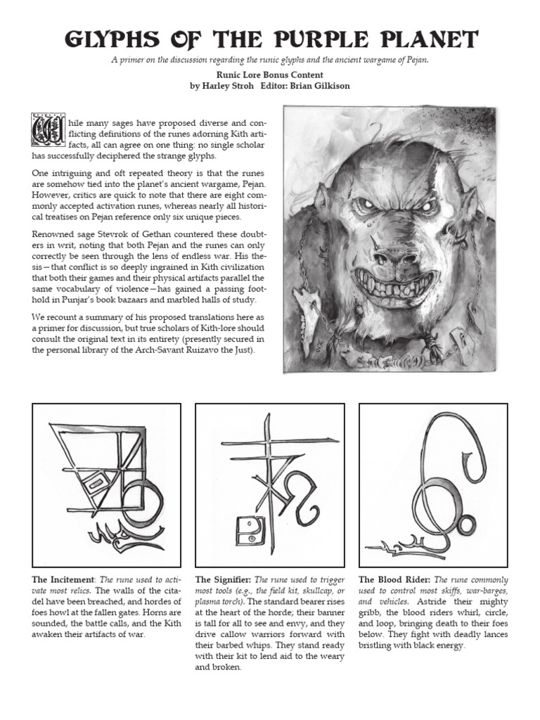 Glyphs of The Purple Planet | PDF