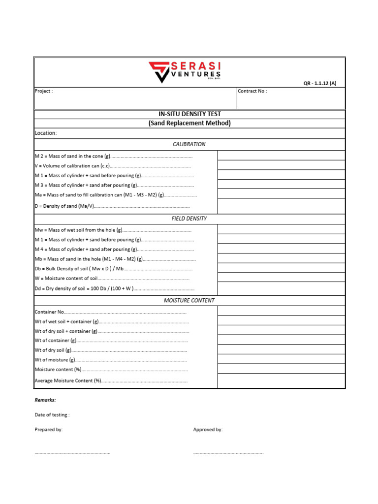 FDT Soil Testing Procedure Guide | PDF | Density | Soil