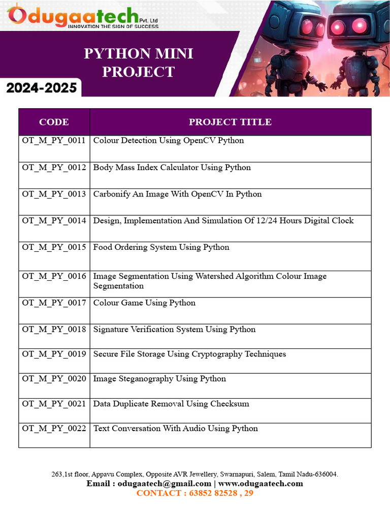Python MINI Projects 241223 172851 | PDF | Python (Programming Language ...