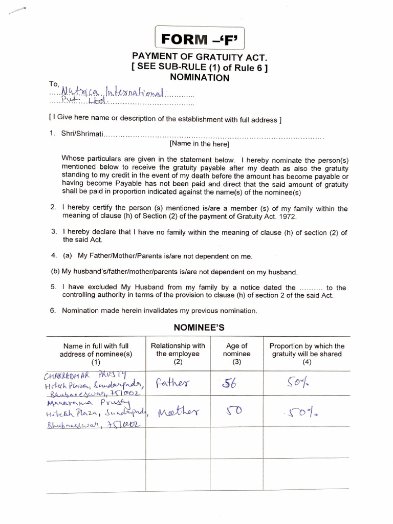 Form F | PDF | Private Law | Justice