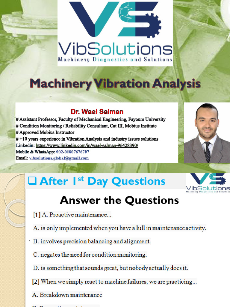 Machinery Vibration Analysis (Lecture 2) | PDF | Root Mean Square ...