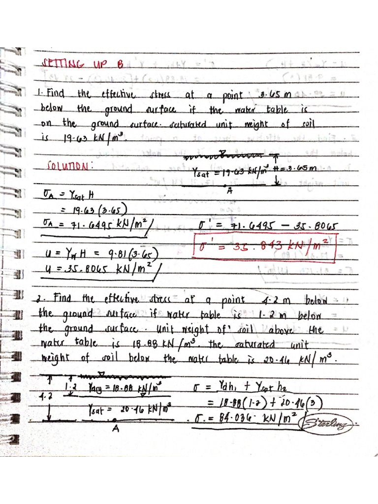 Activity 10 - Stresses in A Soil Mass (Geotechnical Engineering) | PDF