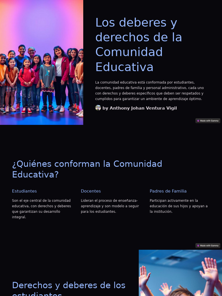 Los Deberes y Derechos de La Comunidad Educativa | PDF | Enseñando ...
