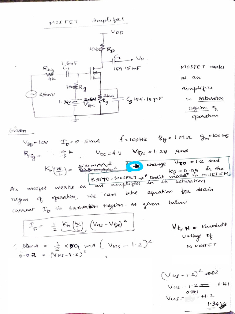 3 MOSFET Amplifier 1 | PDF