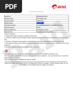 Airtel Payment Receipt - Fill and Sign Printable Template Online | PDF