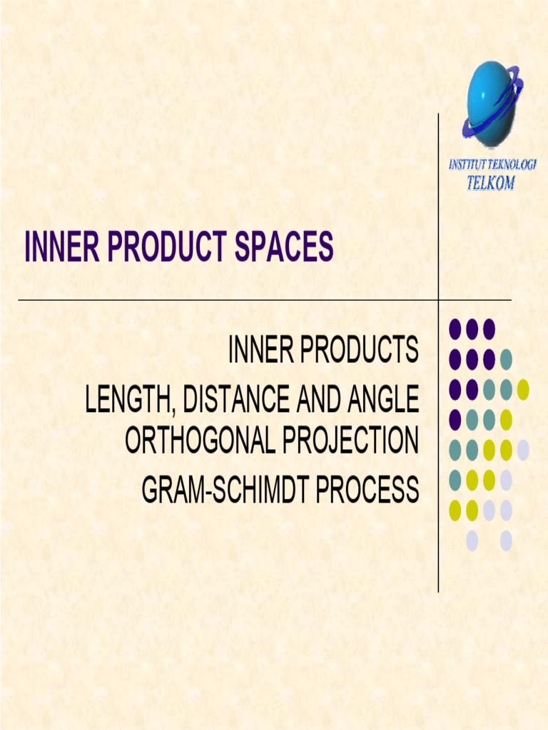 Understanding Inner Product Spaces | PDF | Euclidean Space | Basis ...