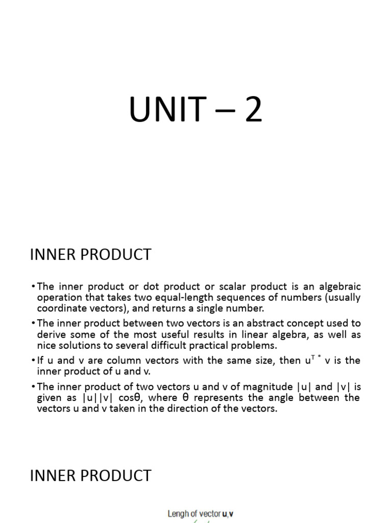 Understanding Inner and Outer Products | PDF | Eigenvalues And ...