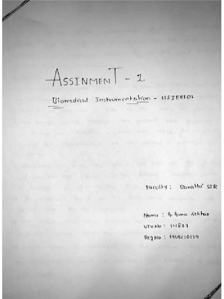 Vtu14877 Assignment 1 Bmi | PDF