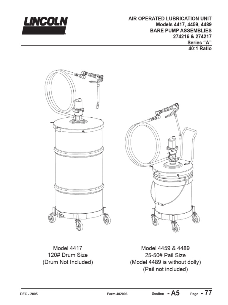 いー Lincoln Value Series Pump Manual | PDF | Pump | Valve