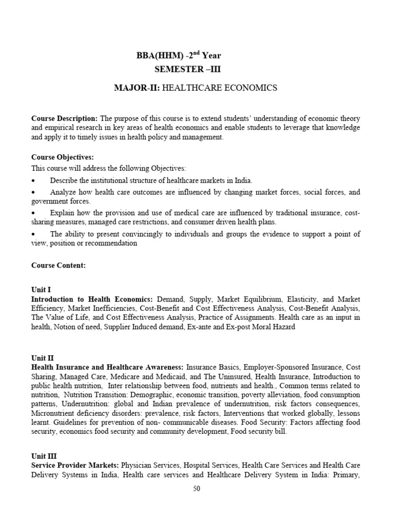 Healthcare Economics | PDF | Health Care | Health System