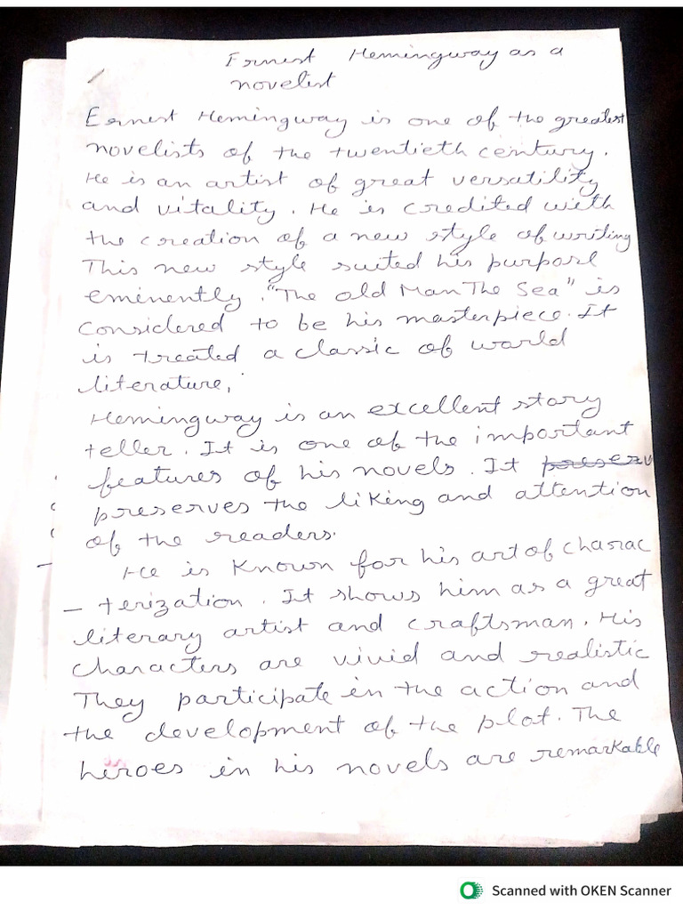 notes-on-earnest-hemingway-pdf