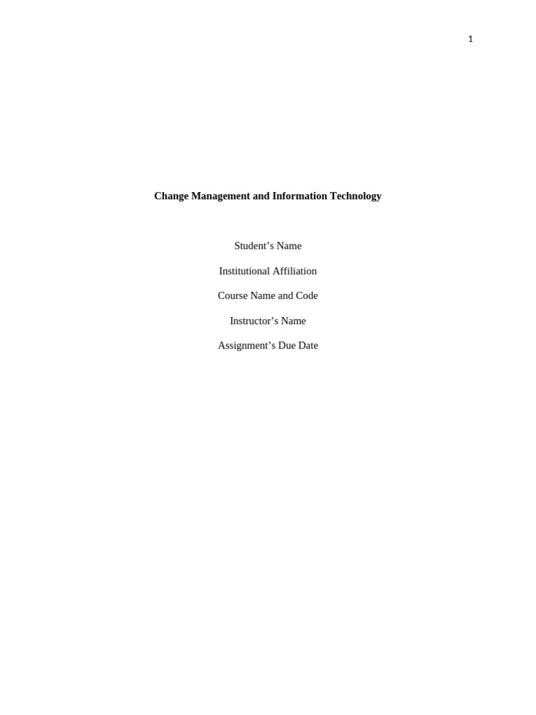 Microsoft MSXi Change Management Strategy | PDF | Change Management ...