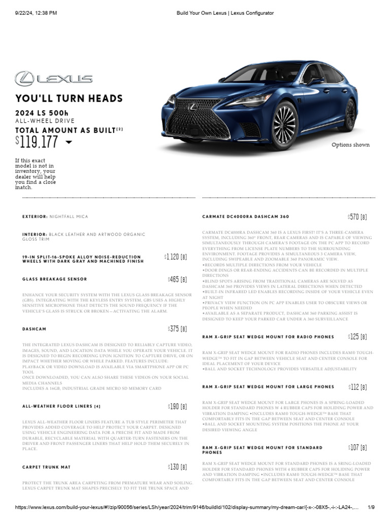 Build Your Own Lexus - Lexus Configurator | PDF | Transportation ...