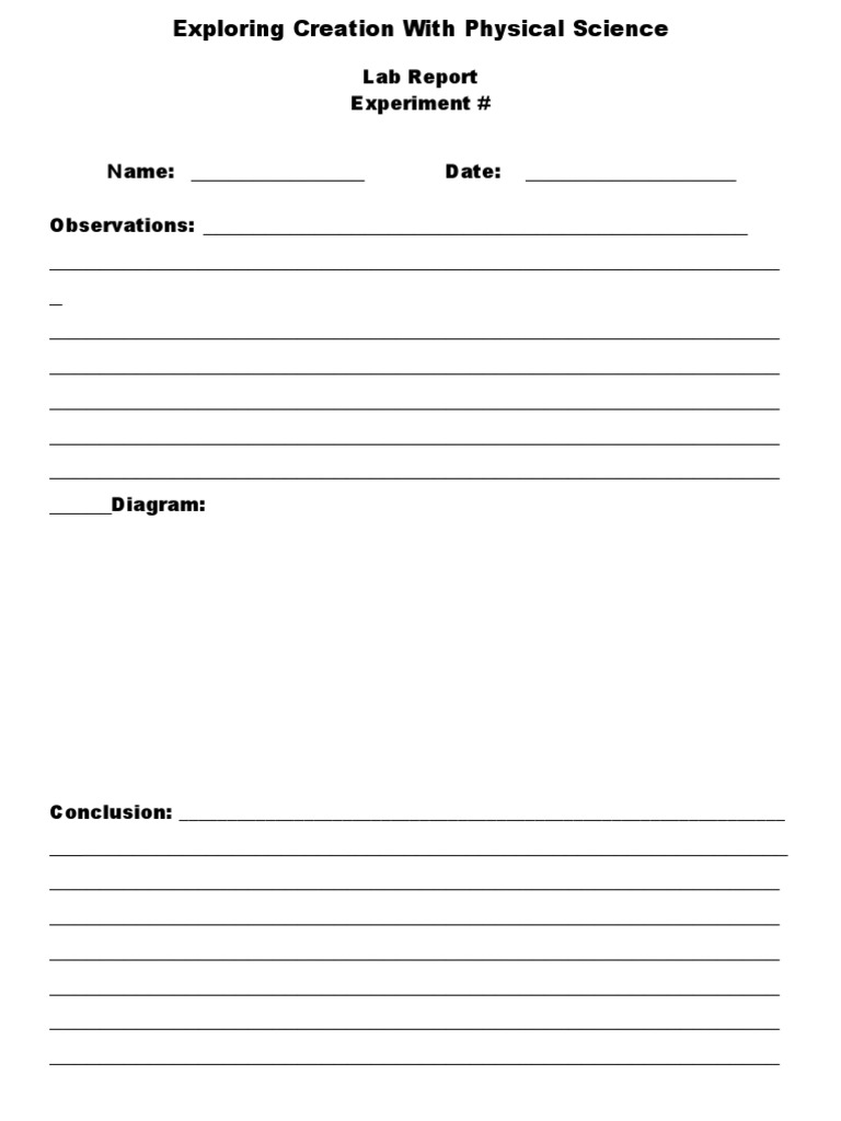 Physical Science Lab Report Template | PDF | Justification | Inquiry
