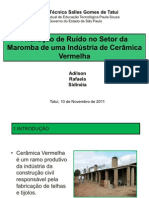 Avaliação de ruído em indústria cerâmica