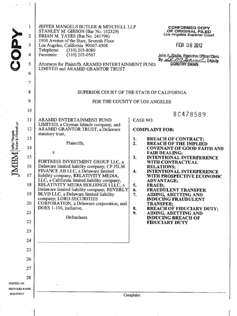 Complaint FILED 1 | PDF | Foreign Language Studies | Home & Garden