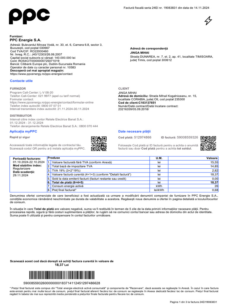 Factura PPC 59008559326 | PDF