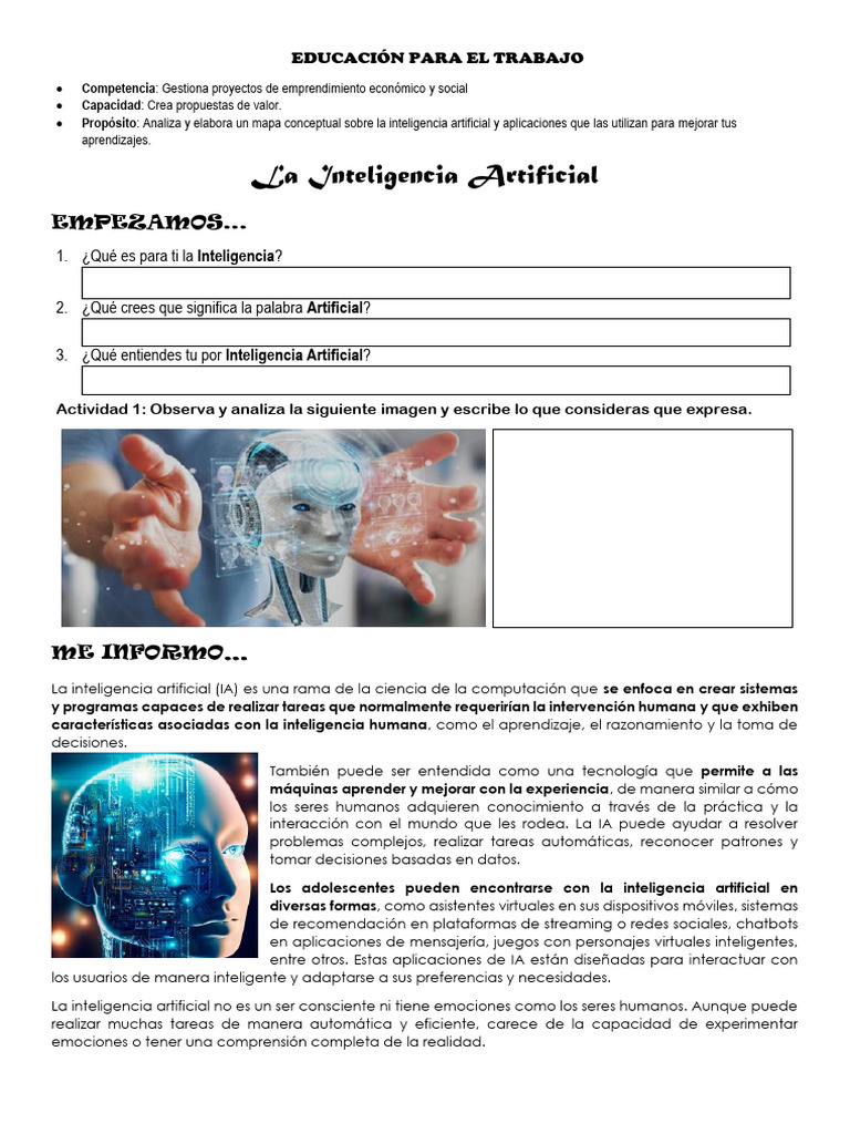 Inteligencia Artificial en la Educación | PDF | Inteligencia artificial ...