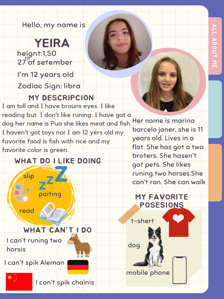 My Personal Profile: Interests & Traits | PDF