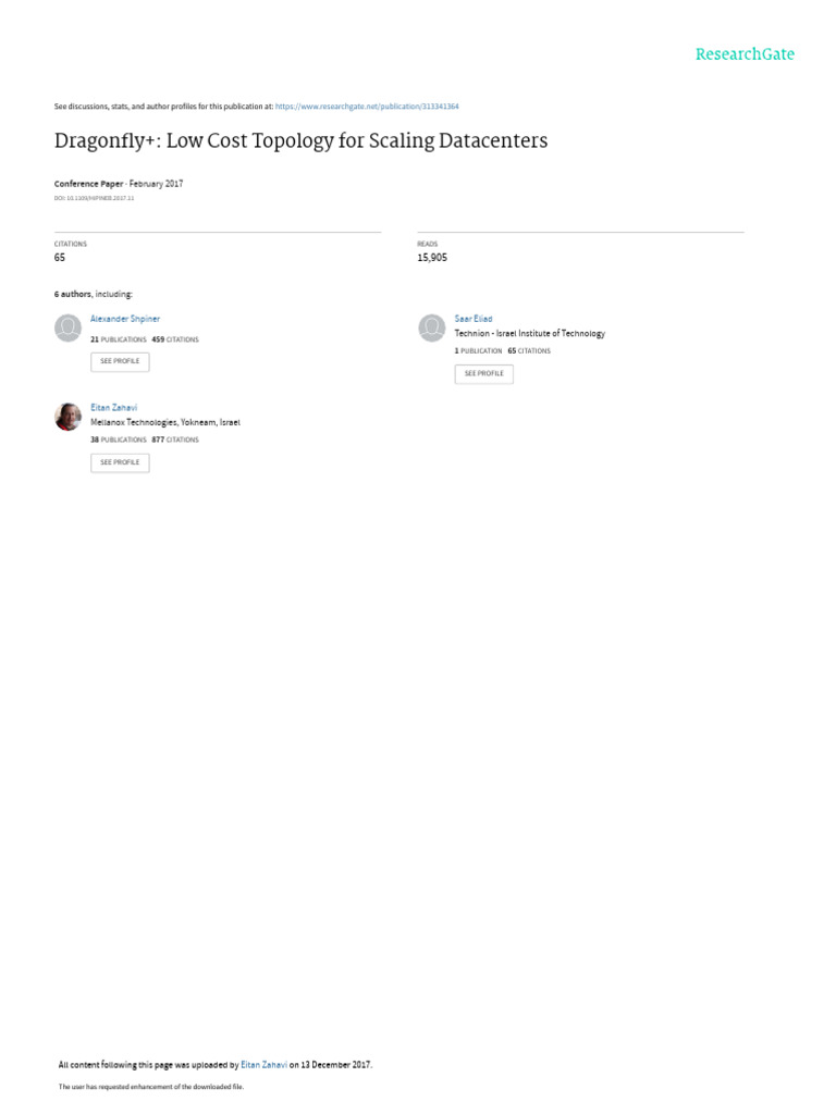 Datacenter Scaling with Dragonfly+ | PDF | Routing | Computer Network