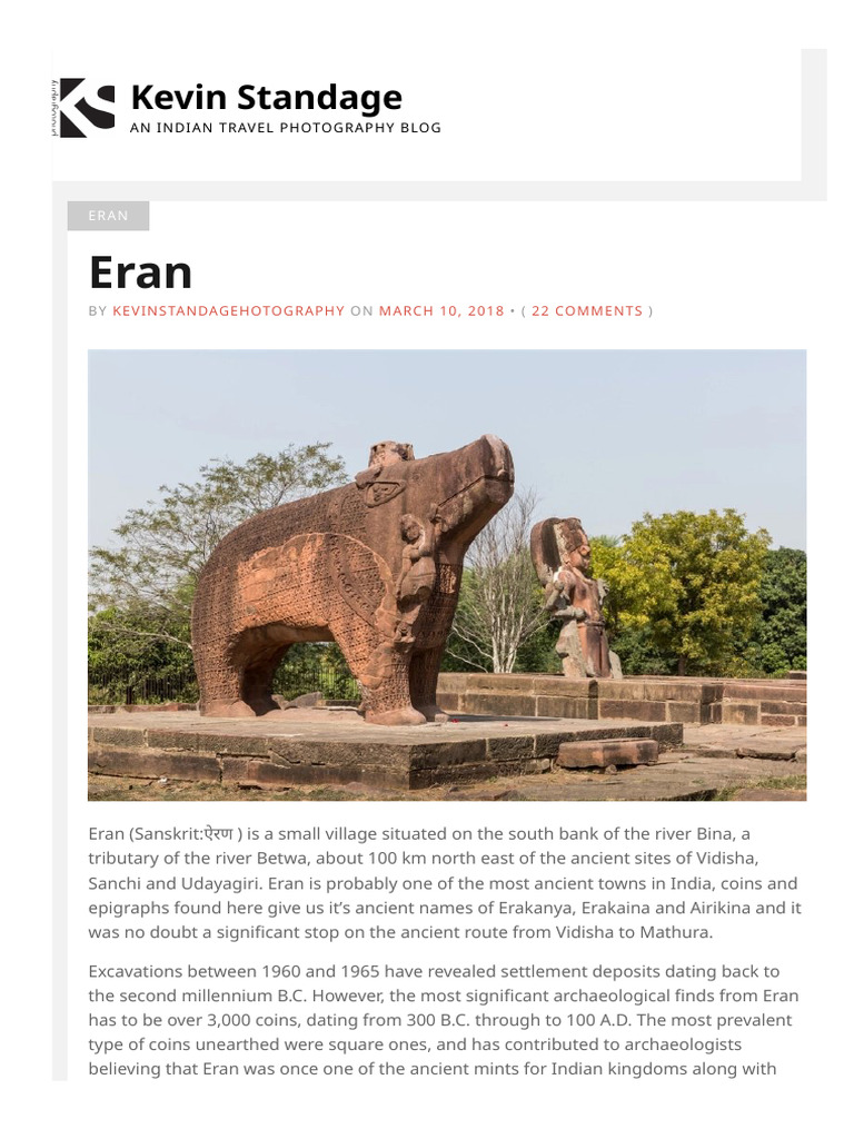 Ancient Temples of Eran, Madhya Pradesh | PDF