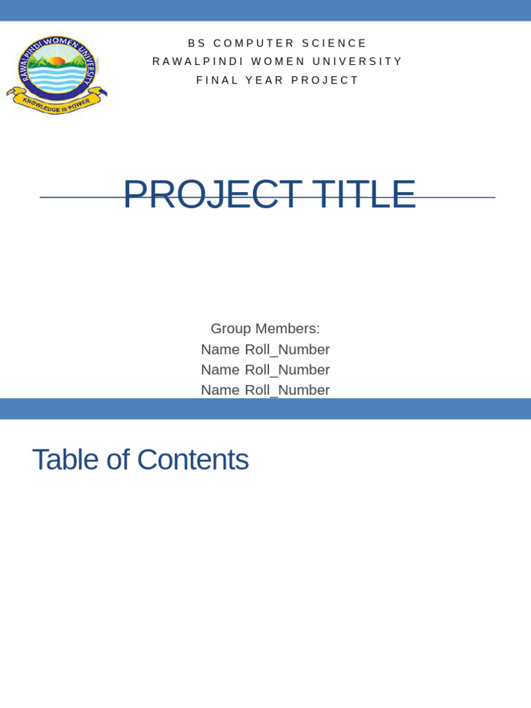 Final Year Computer Science Project Overview | PDF