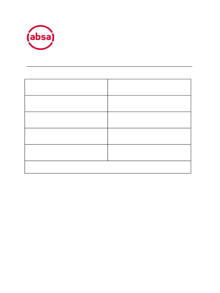 ABSA Bank Swift Codes for Transfers | PDF