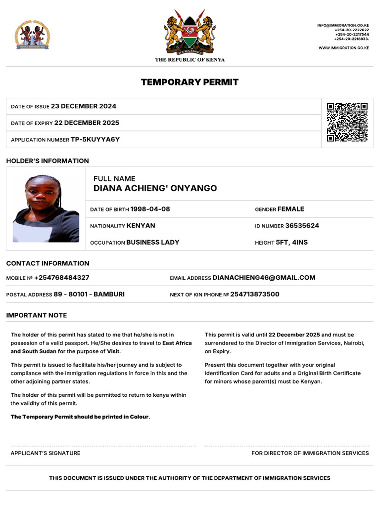 TP-5KUYYA6Y-Temporary PERMIT | PDF