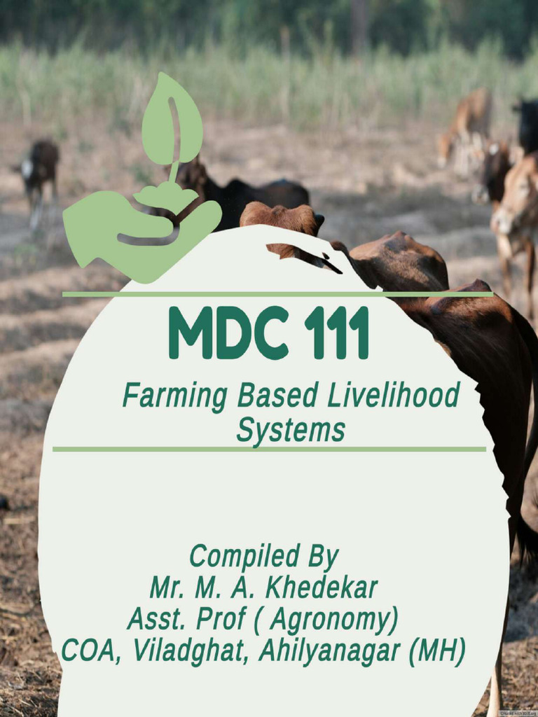 Farming-Based Livelihood Systems Syllabus | PDF | Cost Of Living ...