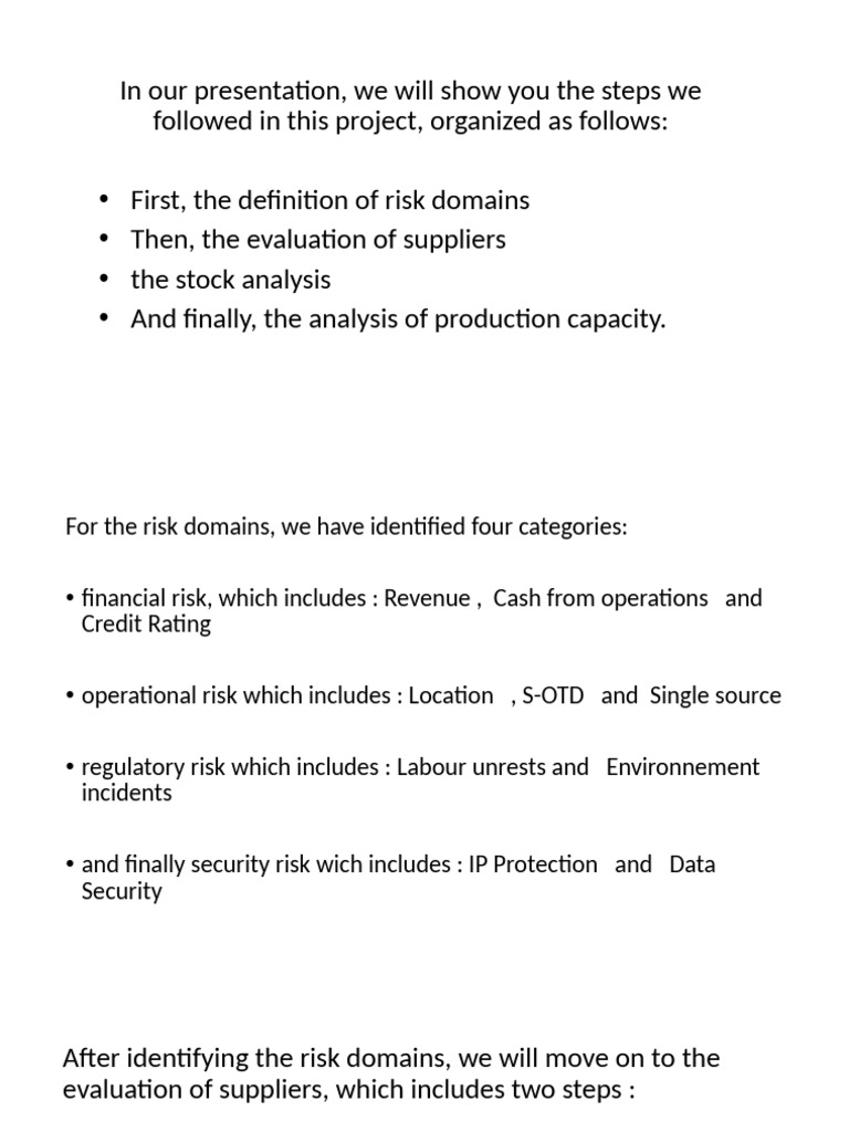 Risk Assessment and Supplier Evaluation Guide | PDF | Inventory | Risk