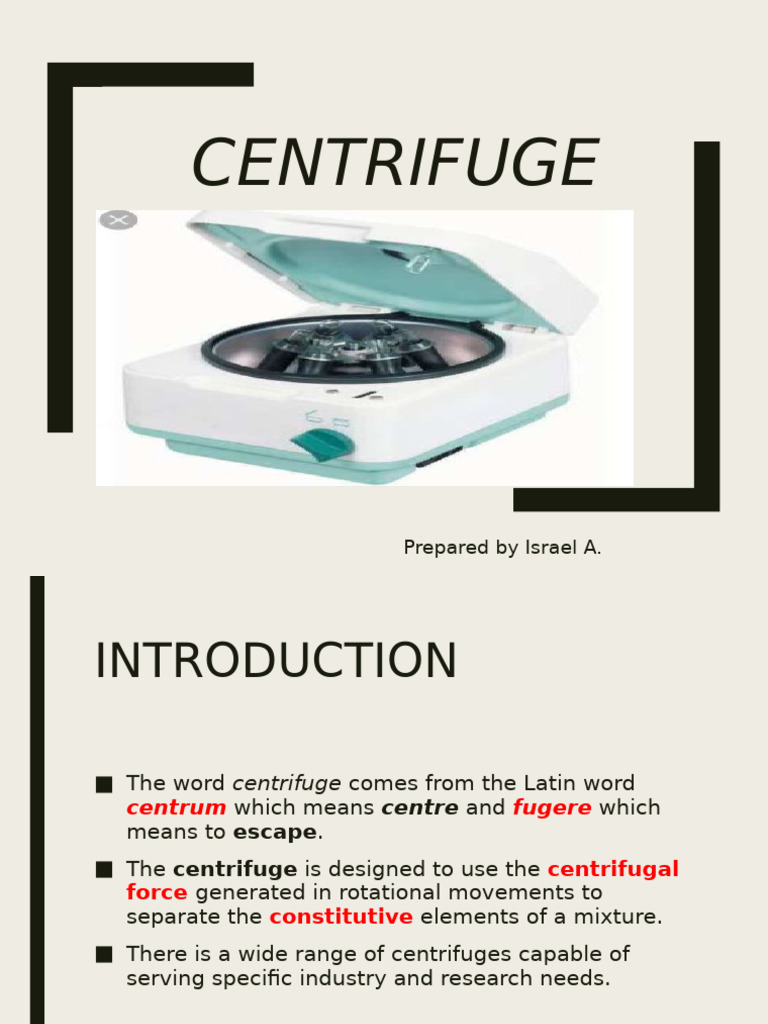 centrifuge | PDF | Centrifuge | Rotation Around A Fixed Axis