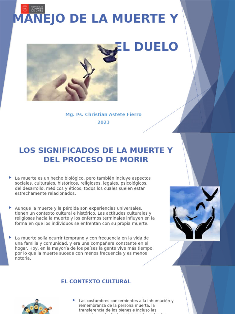 Clase - Manejo de La Muerte y El Duelo | PDF | Adultos | Dolor